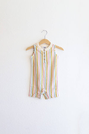 Striped Baby Romper, Summer Baby Clothes, Organic Baby