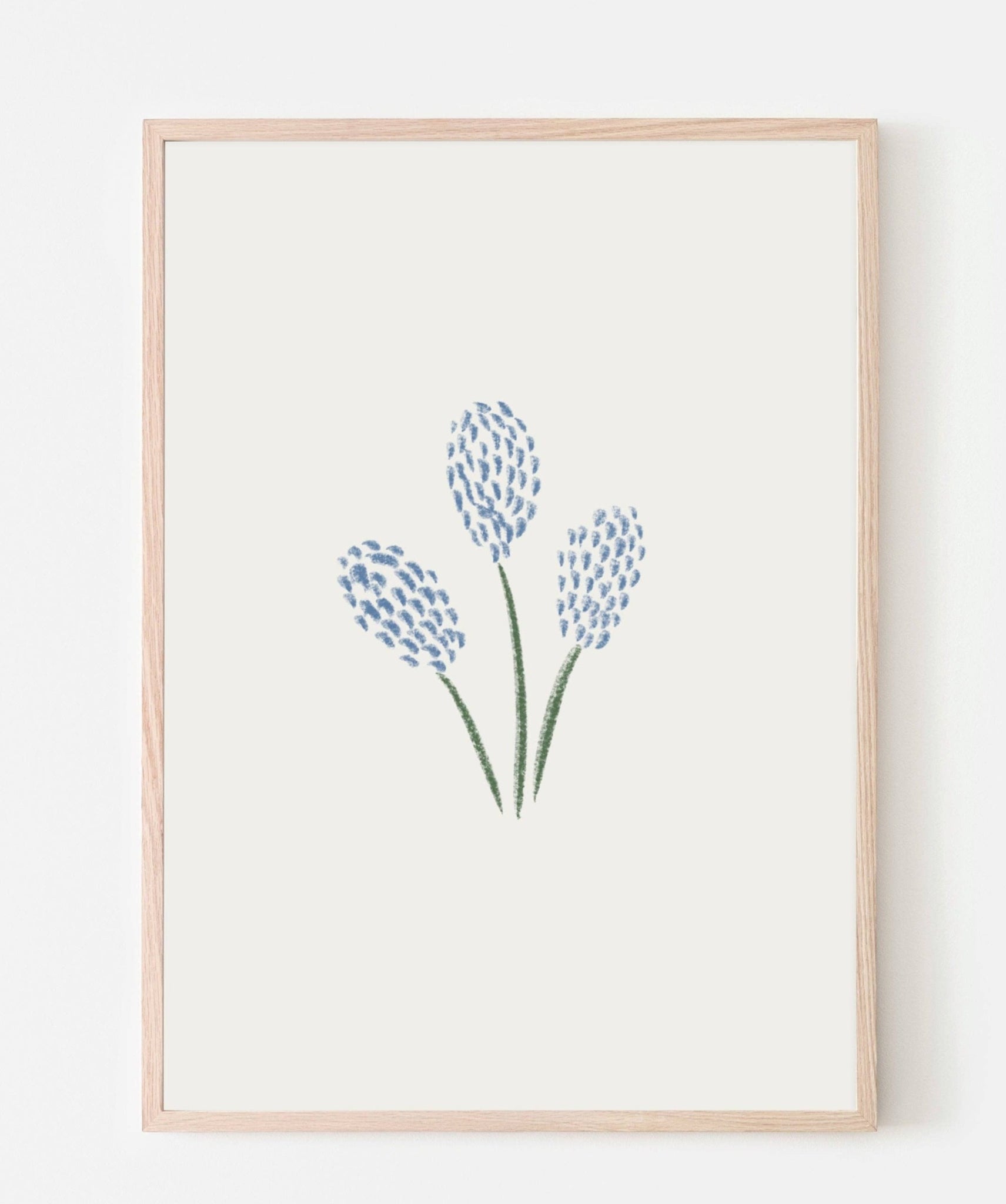Blue Flower Blooms Art Print  8x10