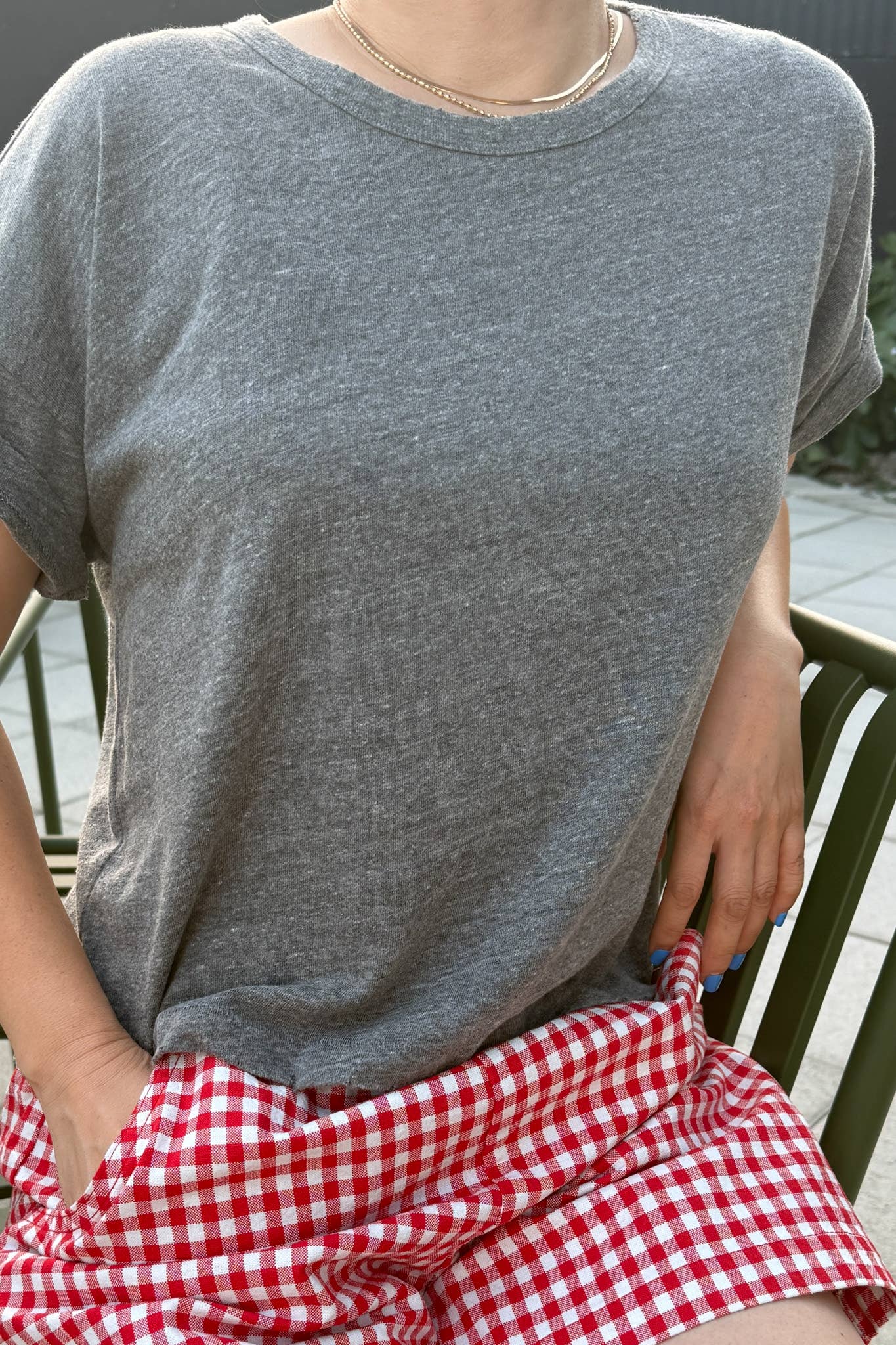 Fille Tee Heather Grey