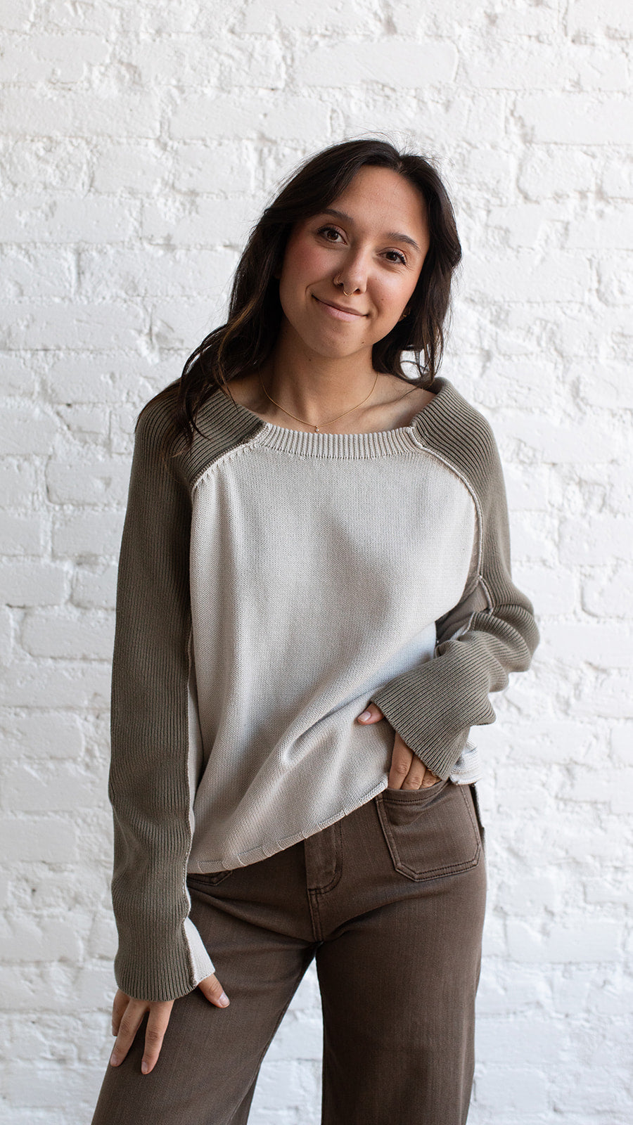 Dust Two Tone Sweater