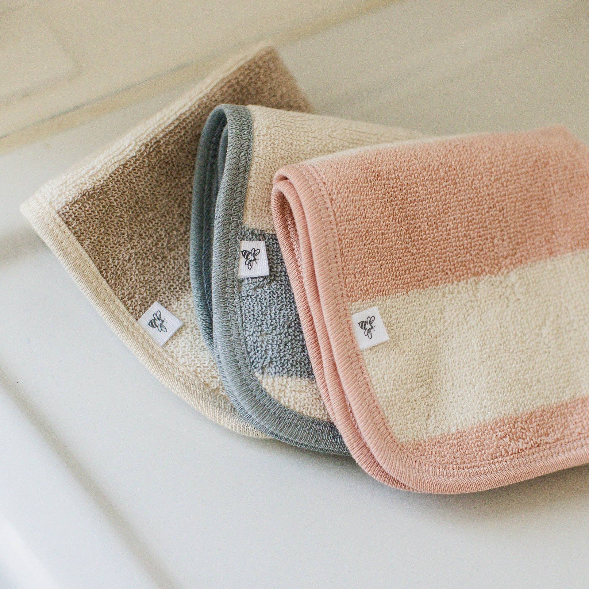 Burt's Bees Rugby Stripe Woven Terry Towel & Washcloth Set