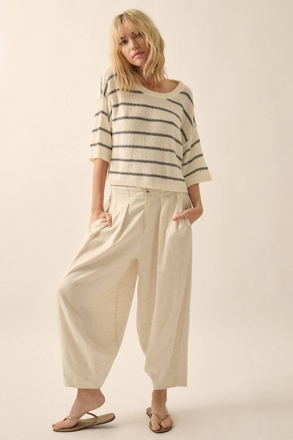 Nelly Sweater - Cream/Black