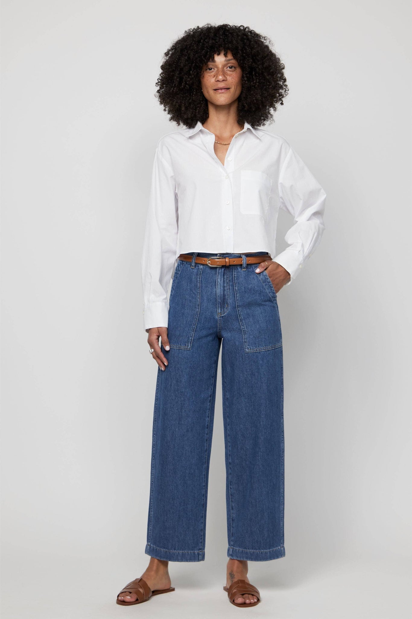 Sherman High Rise Relaxed Jean, Medium Worn