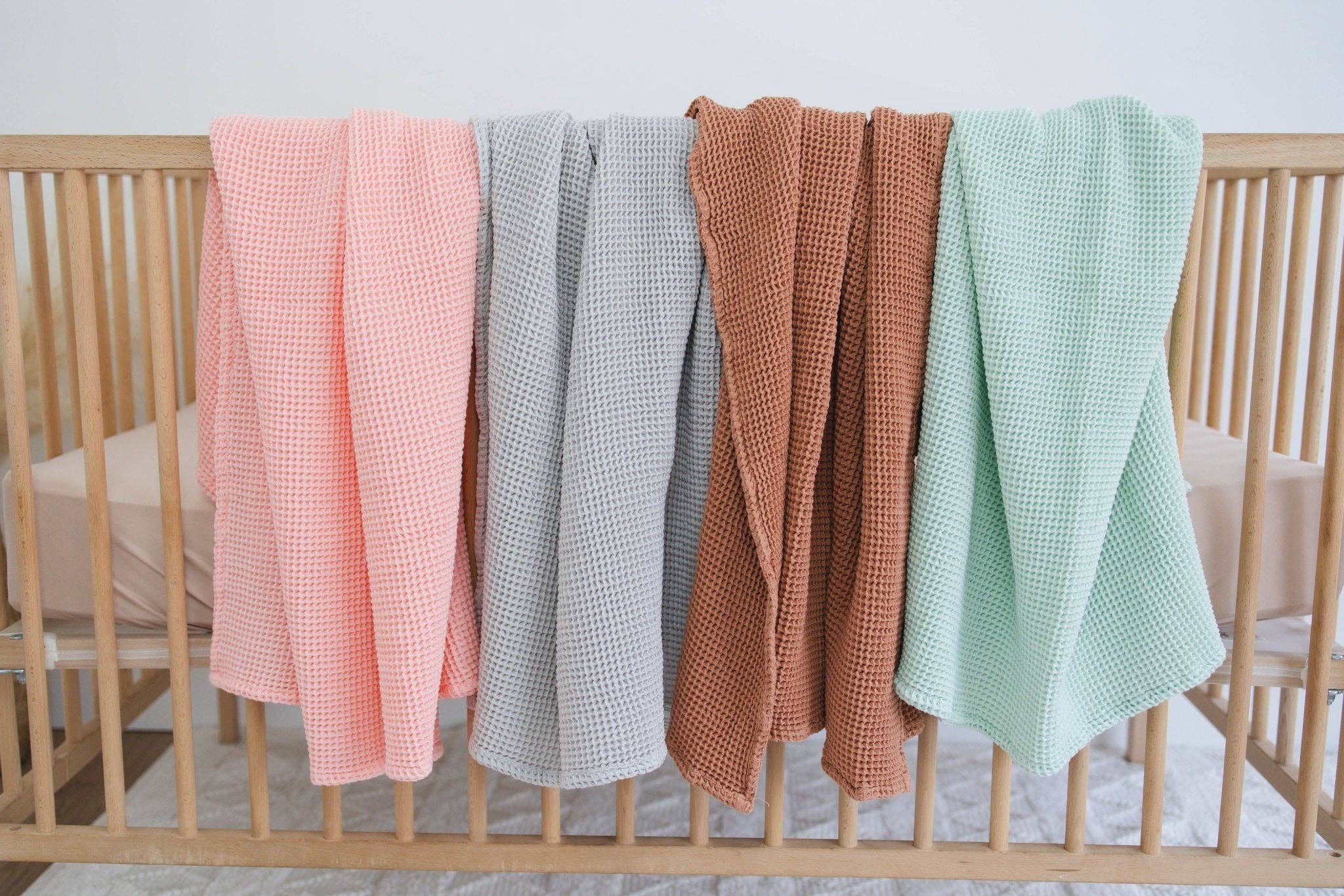 Grey Waffle Bamboo Baby Blanket