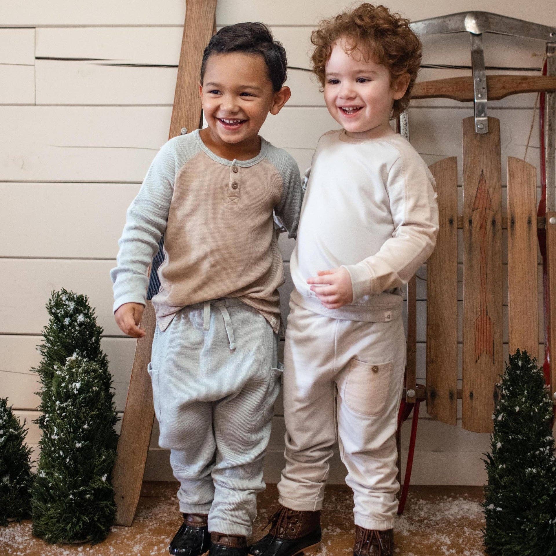 Organic Thermal Boy Tee & Pants Set