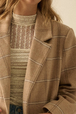 Polly Tweed Calf-Length Overcoat