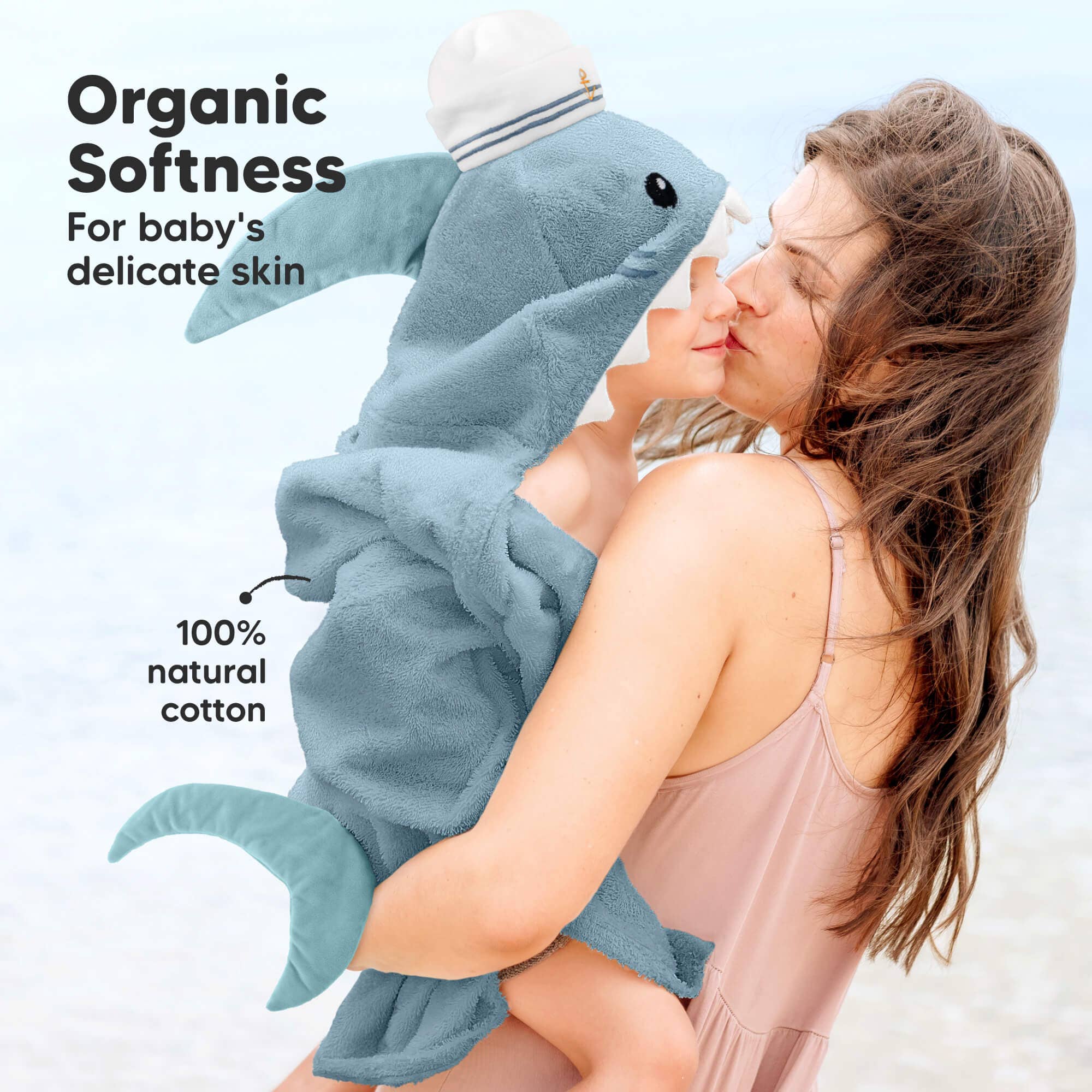 Playpals Hooded Baby Bath Towels for Newborn