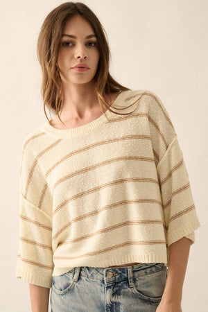 Nelly Sweater - Cream/Camel