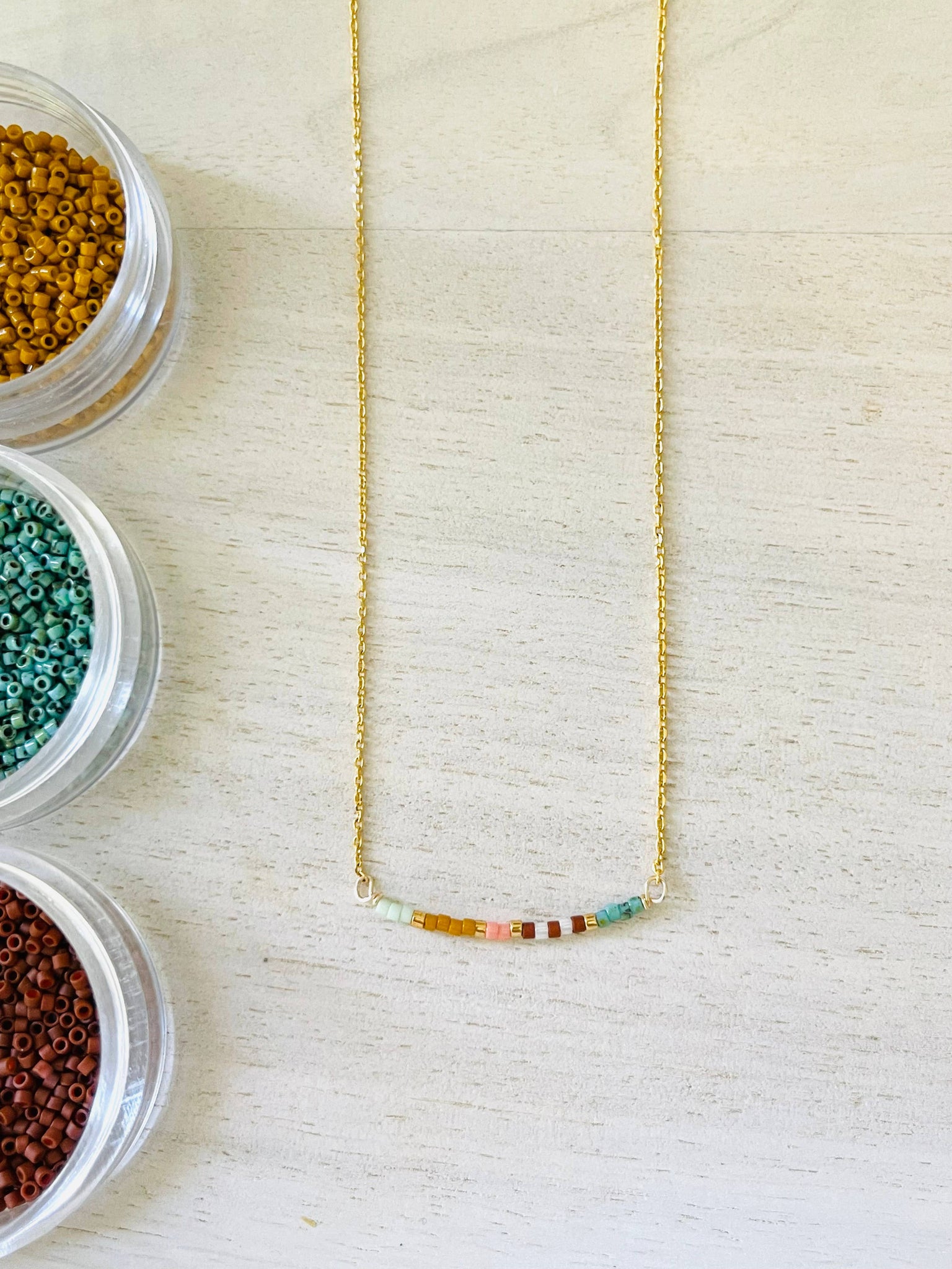 Phoenix miyuki glass beaded hoop earrings