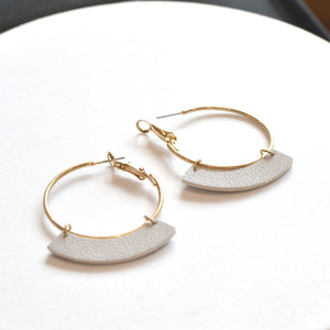 Faux Leather Fan Earrings Earrings