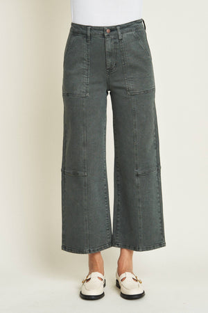 Lawson Relaxed Ankle Crop Jean, Olive Overdye