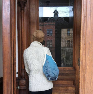The french market bag no.2 in french blue