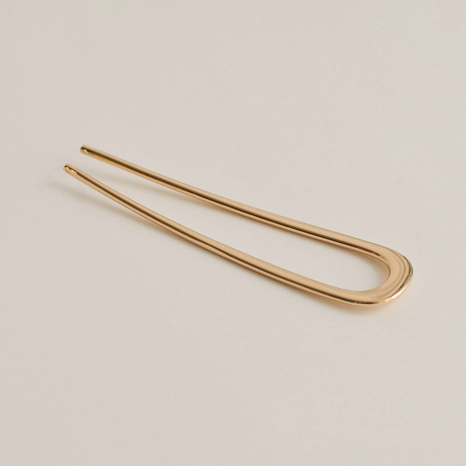 Minimalist Bent U-Shaped Hair Stick | Gold