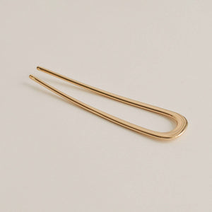 Minimalist Bent U-Shaped Hair Stick | Gold