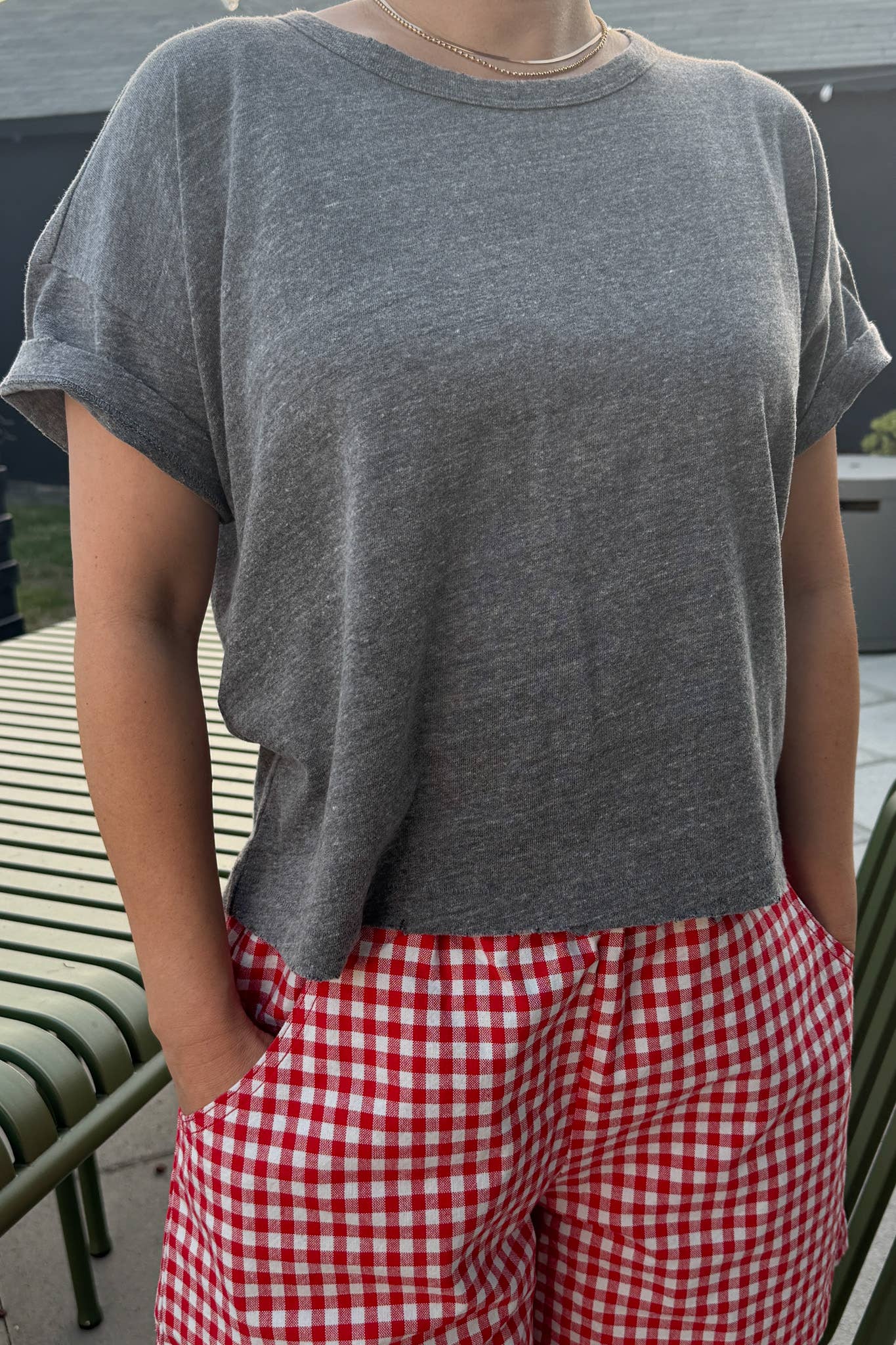 Fille Tee Heather Grey