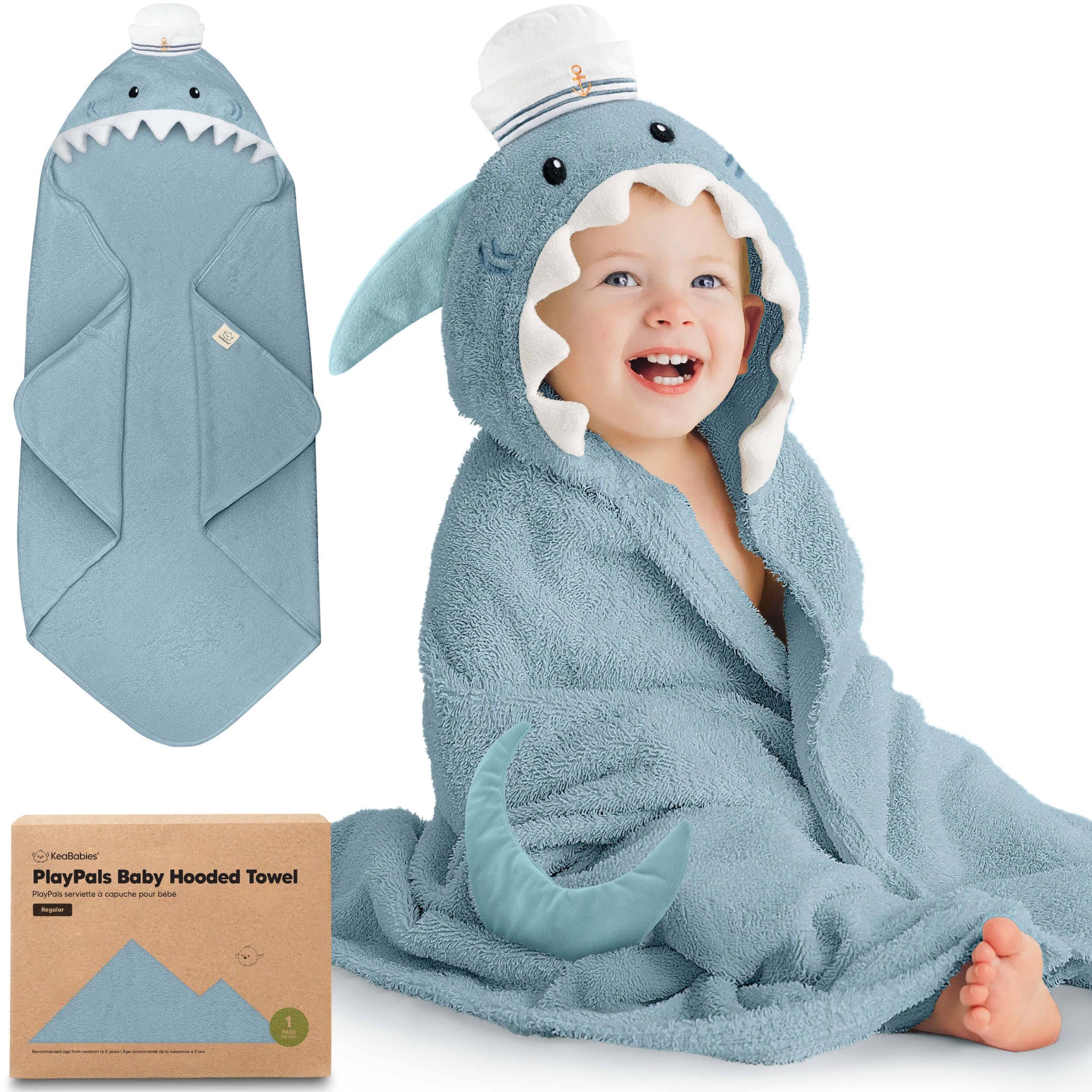 Playpals Hooded Baby Bath Towels for Newborn