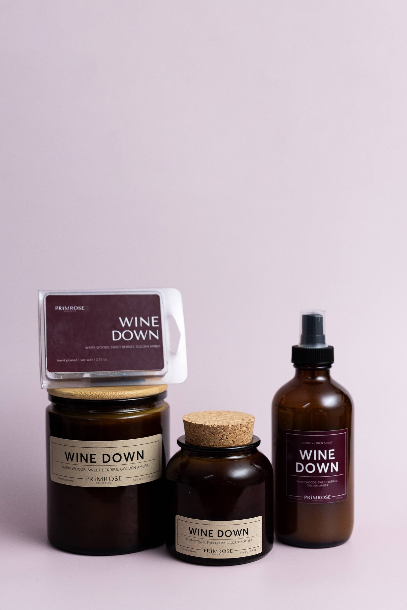 WINE DOWN candle