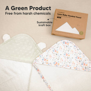KeaBabies Luxe Baby Hooded Towel