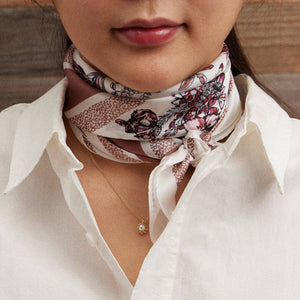 Floral Butterfly Print Scarf – Rose