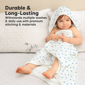KeaBabies Lyra Muslin Hooded Towel