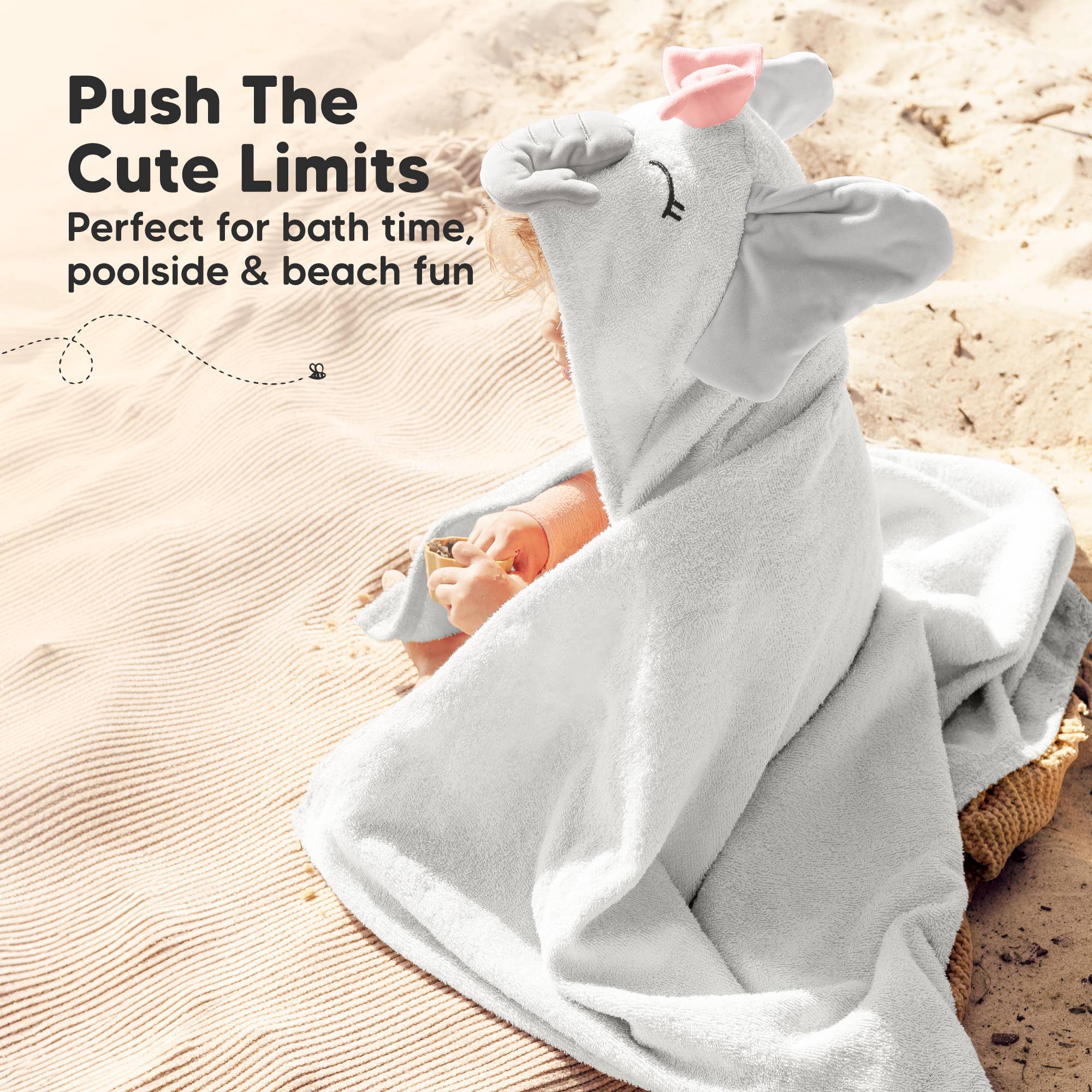 Playpals Hooded Baby Bath Towels for Newborn