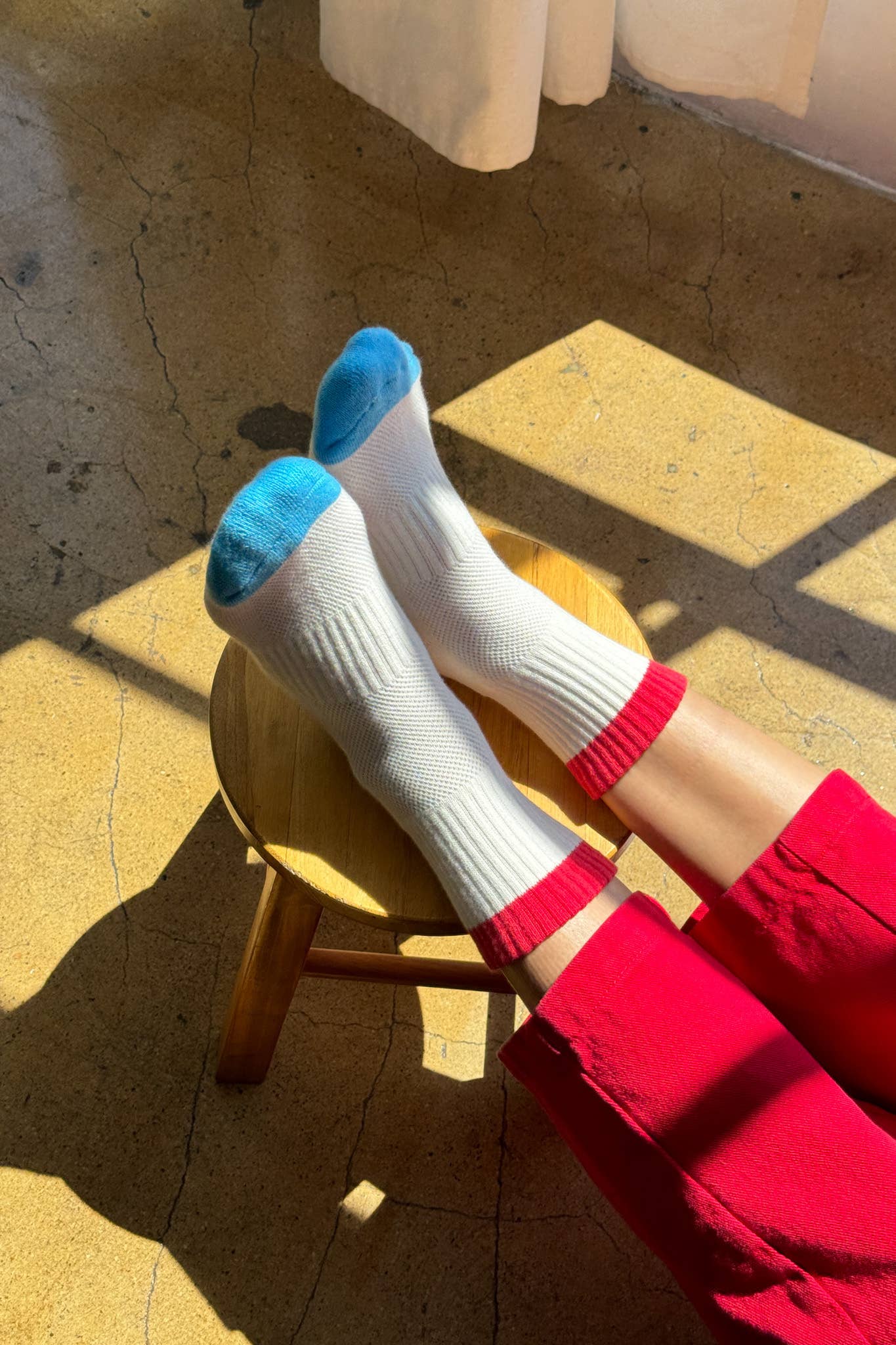 Girlfriend socks Color Block Blue Red