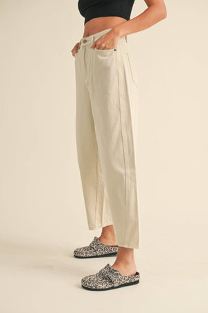 Wellington Barrel Pants Beige