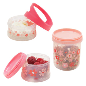 Twist & Snack Stacker | Pink Flowers