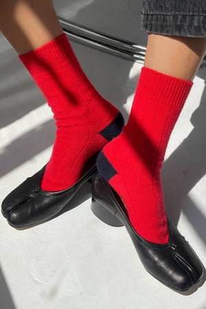 Classic Cashmere Socks Poppy Red