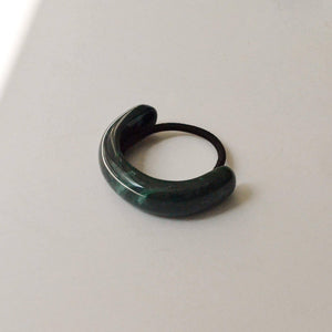 Wide Arch Acrylic Ponytail Hair Tie | Green