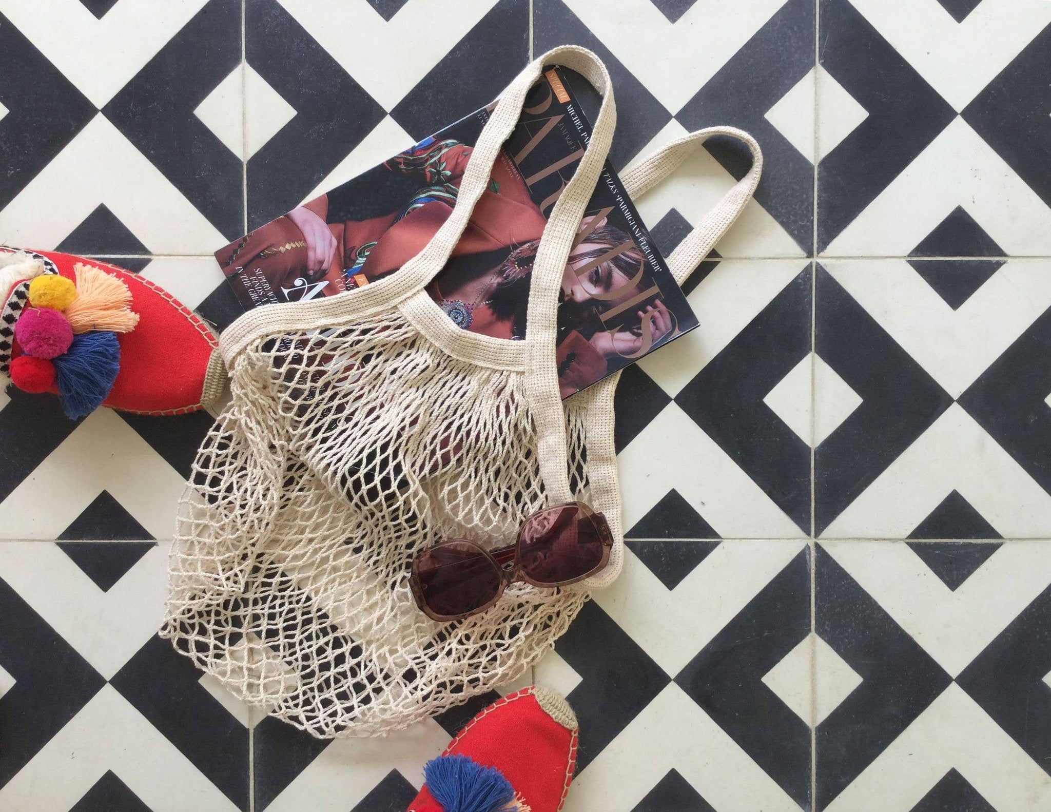 The french market bag no.2 in natural: Natural