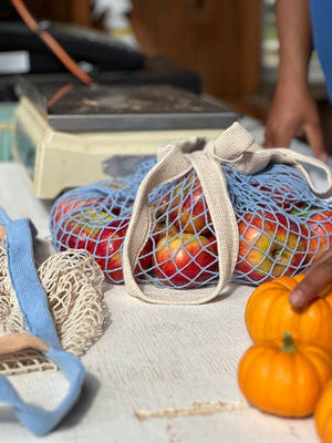 The french market bag no.2 in french blue