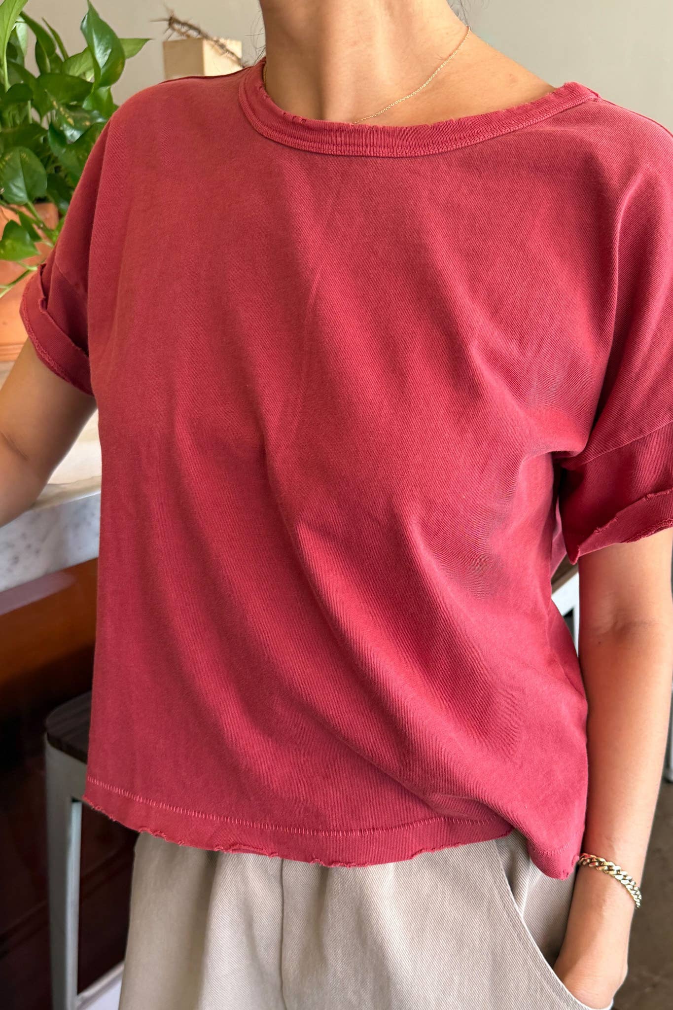 Fille Tee Crayon Red