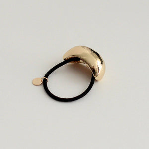 Bold Crescent Metal Cuff Hair Tie | Gold