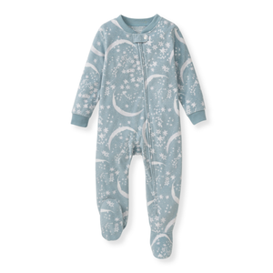 Burt's Bees Celestial Moon polarbee™ Repreve® Fleece Pajamas - Mountain Blue