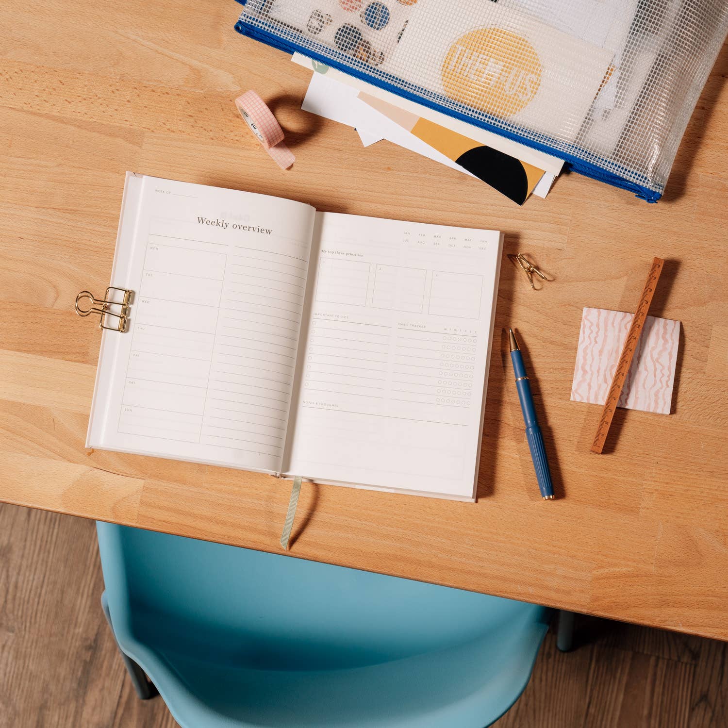Time To Bloom A5 Hardcover Undated Daily Planner