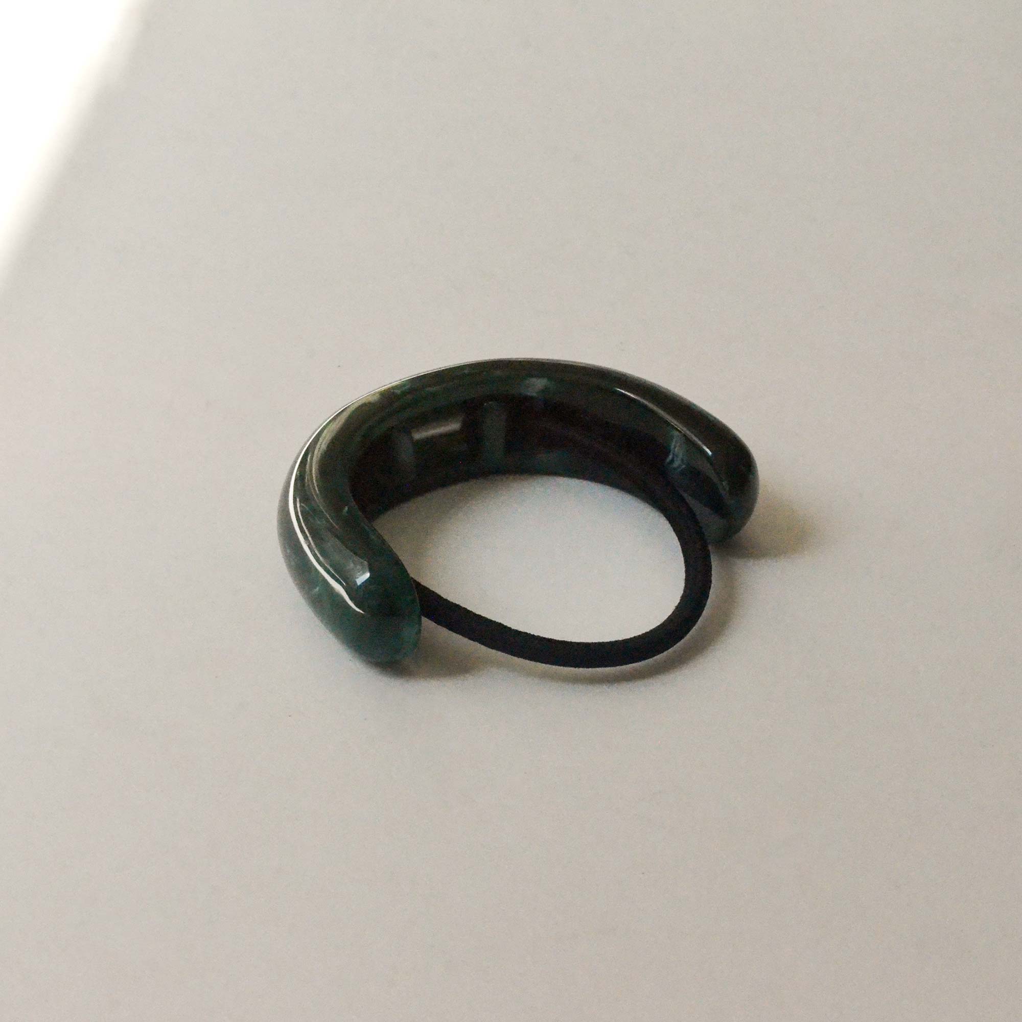 Wide Arch Acrylic Ponytail Hair Tie | Green