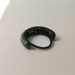 Wide Arch Acrylic Ponytail Hair Tie | Green