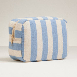 Terry Striped Pouch- Denim