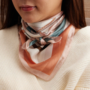 Equestrian-Inspired Silk-Texture Scarf
