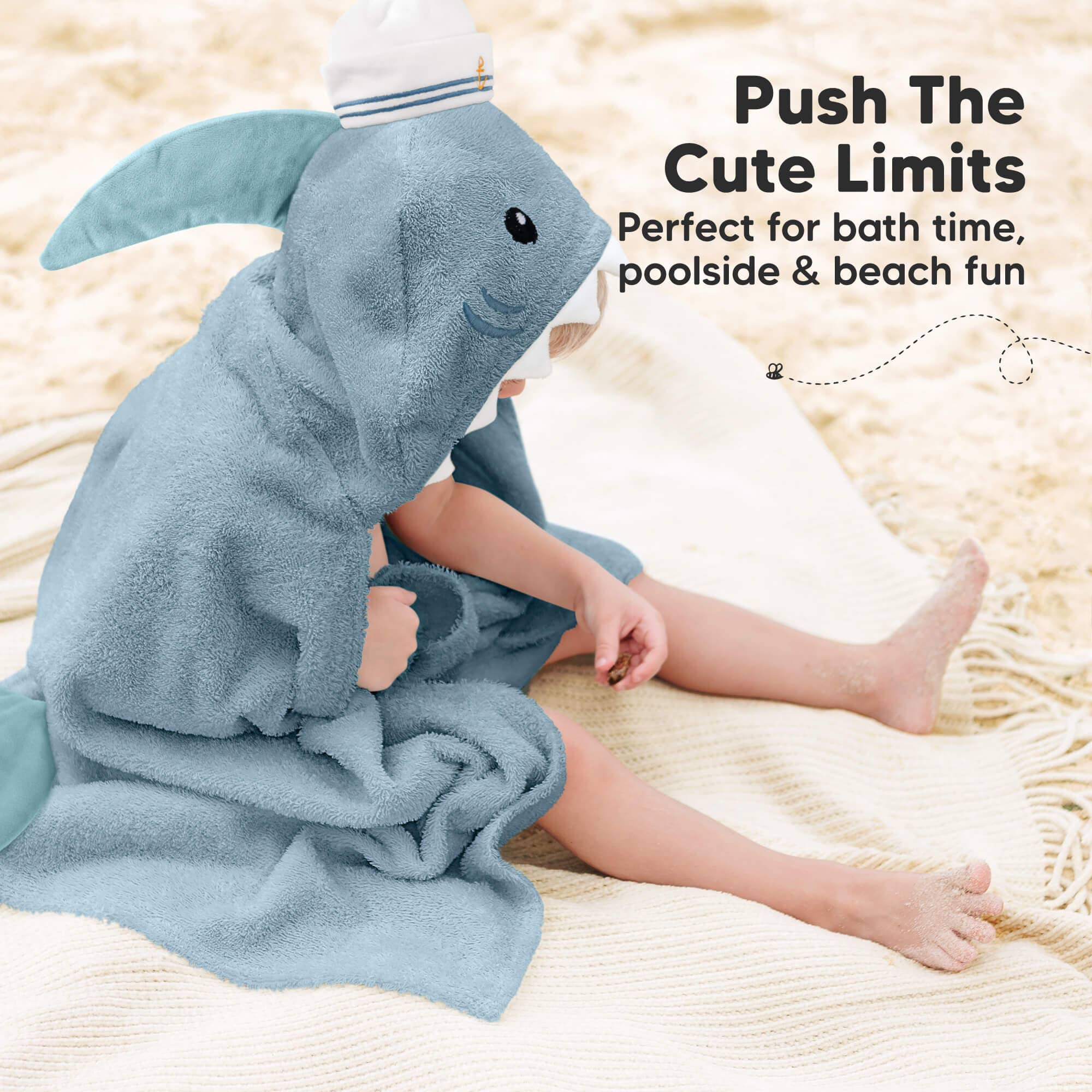 Playpals Hooded Baby Bath Towels for Newborn