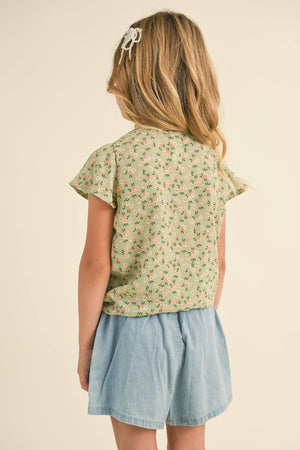 Francis Glitter Top Floral