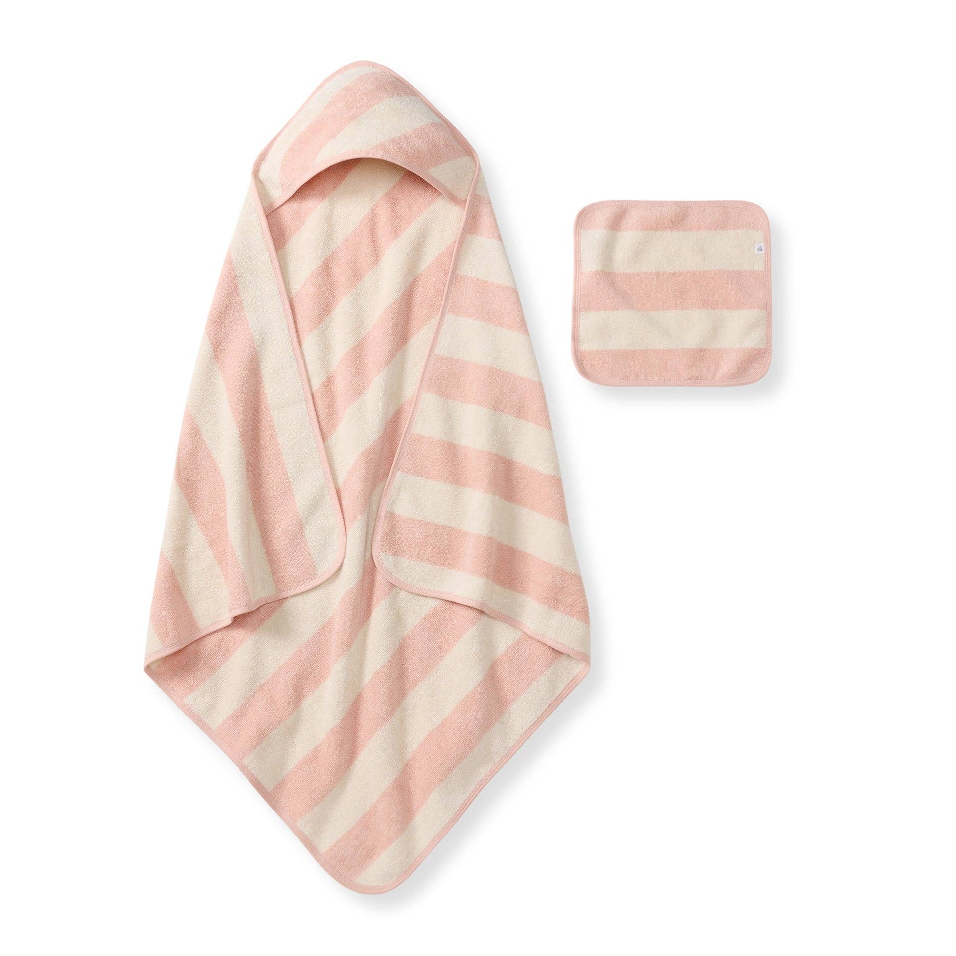 Burt's Bees Rugby Stripe Woven Terry Towel & Washcloth Set