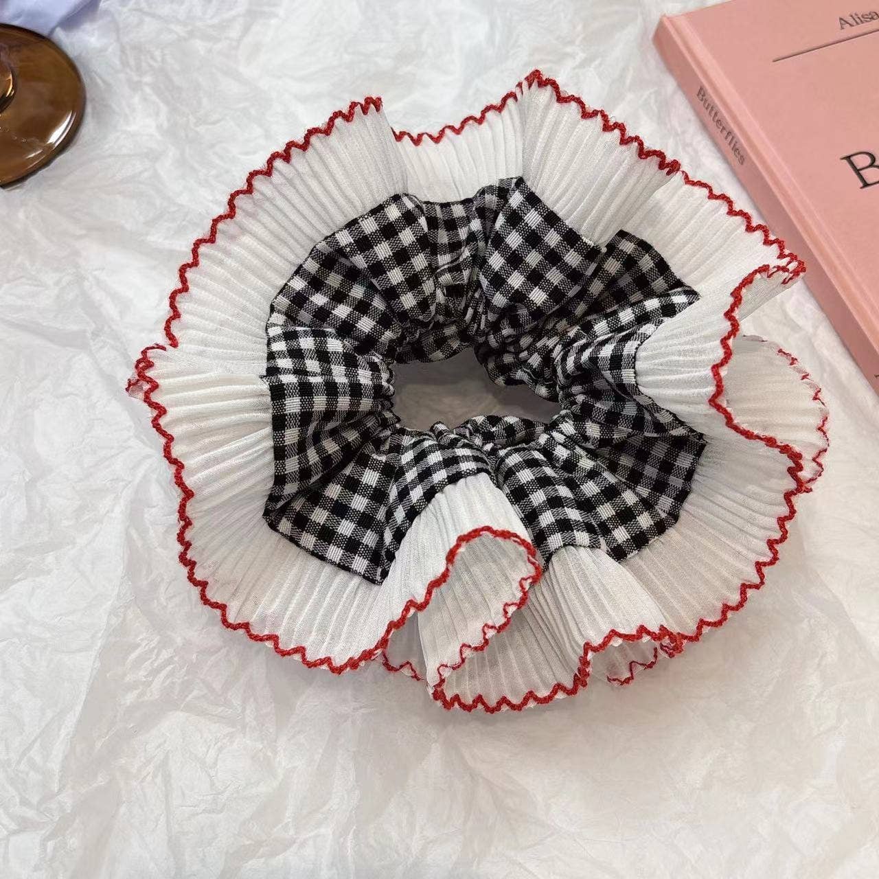 Ruffled Lace Scrunchie