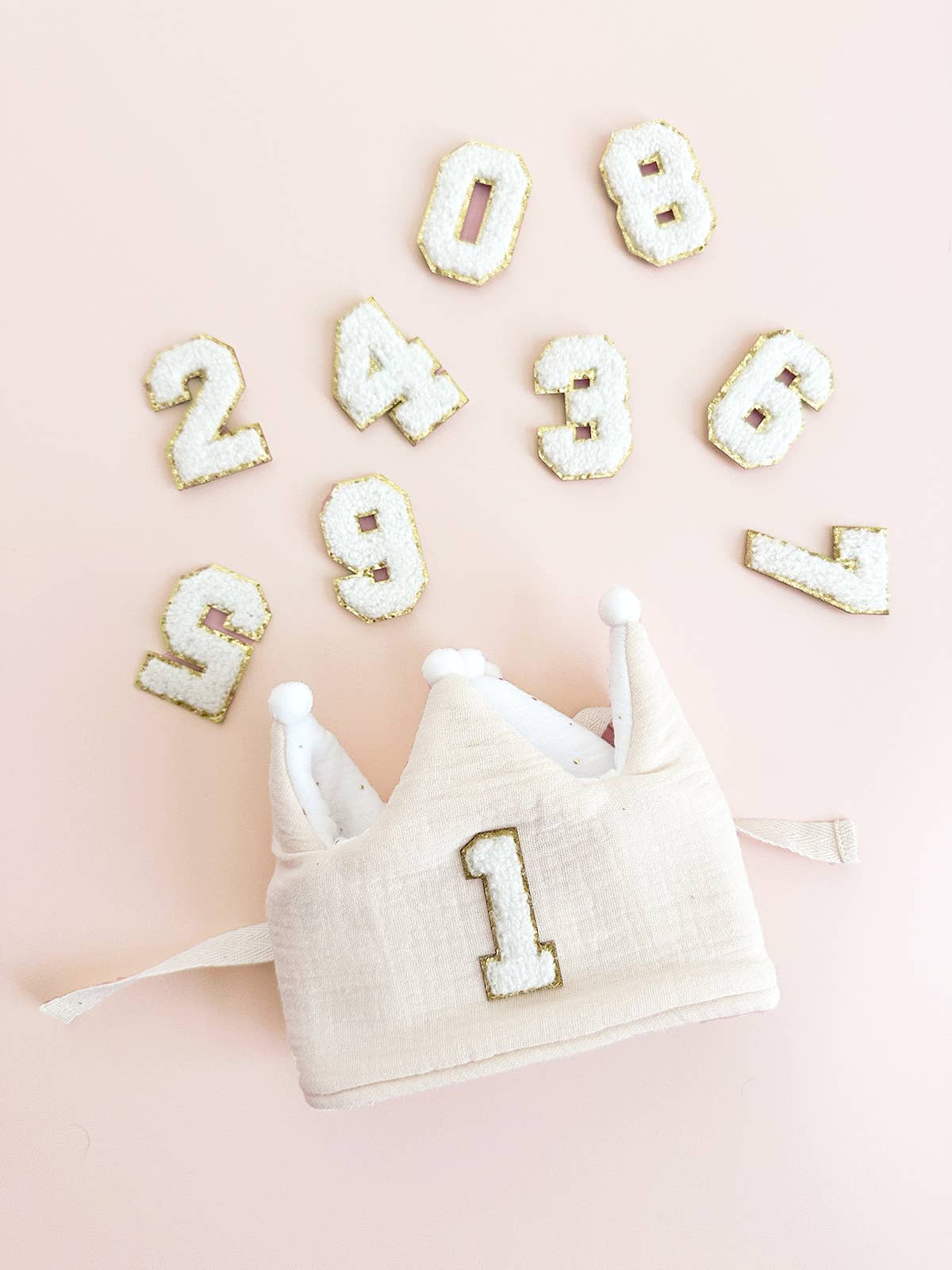 "Grow With Me" Birthday Crown w/ Adhesive Number Patches