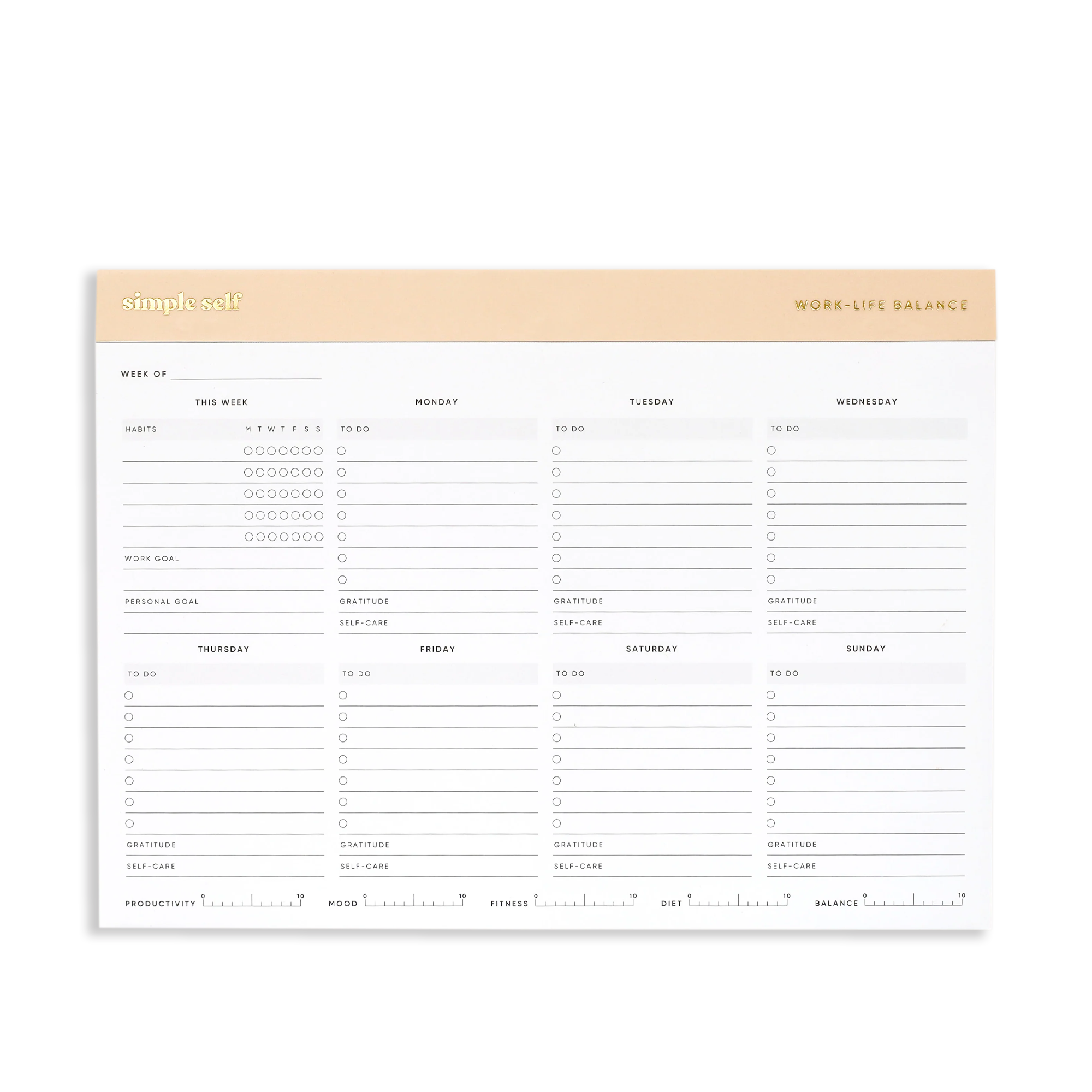 Work-Life Balance Planning Pad