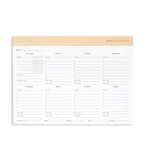 Work-Life Balance Planning Pad