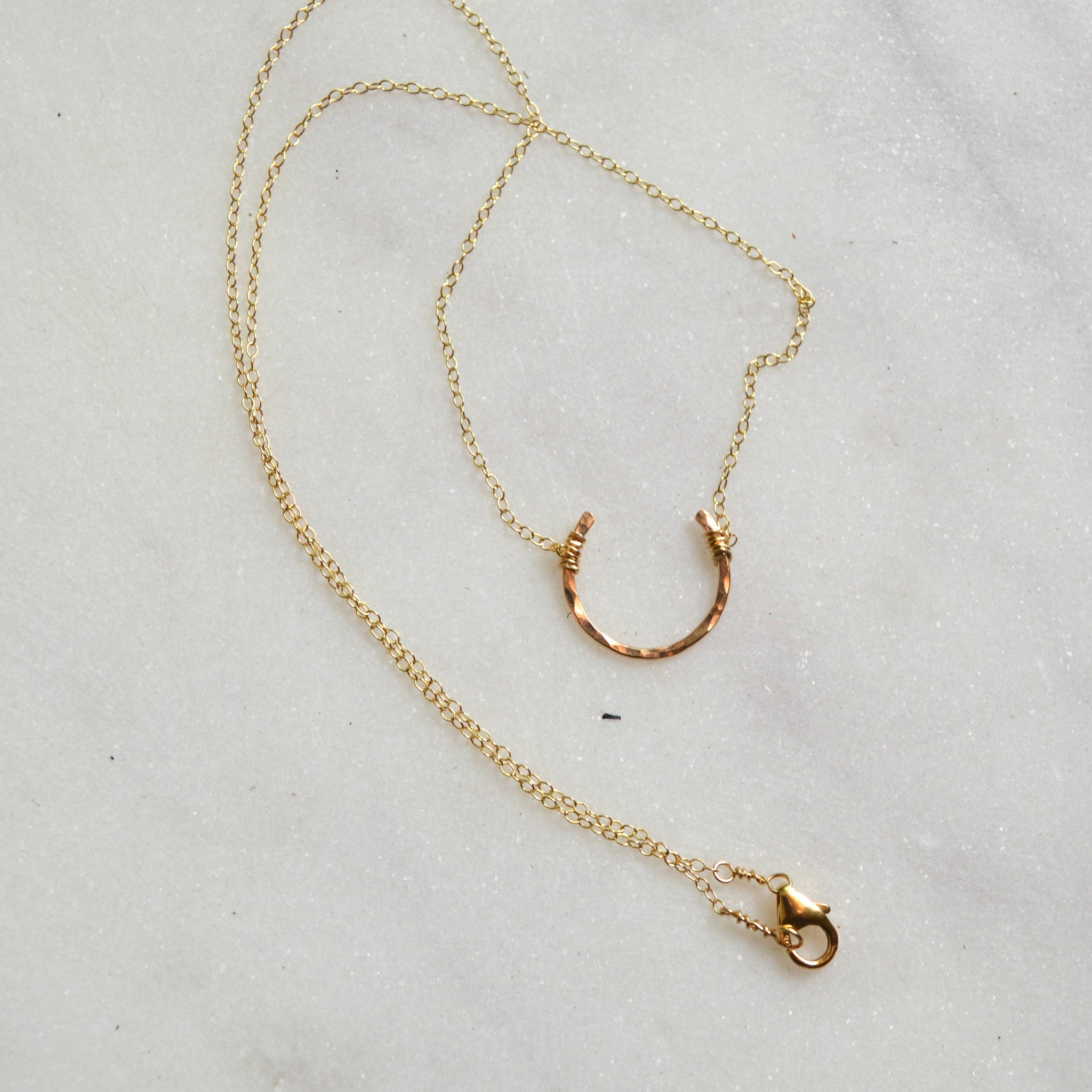 Tiny Horseshoe Necklace