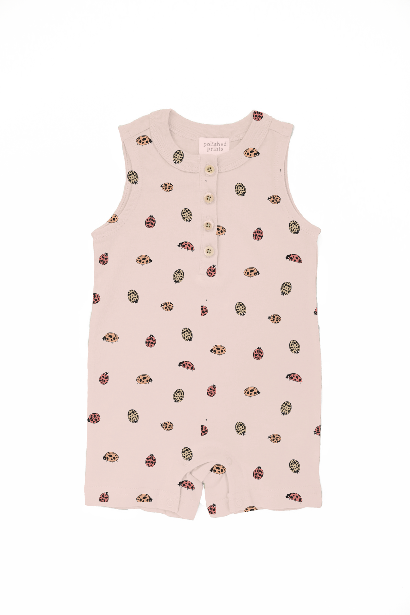 Lady Bug Shorty Baby Romper, Baby Summer Clothes