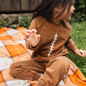 Burt's Bees Acid Wash Football Infant Sweatshirt Set